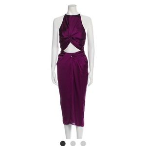andrea iyanah reni midi dress purple